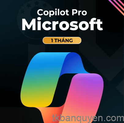 TK Bản Quyền tự hào là đơn vị cung cấp tài khoản Copilot Pro uy tín và chất lượng với giá chỉ 99k/tháng